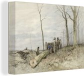 Canvas Schilderij De mallejan - Schilderij van Anton Mauve - 40x30 cm - Wanddecoratie