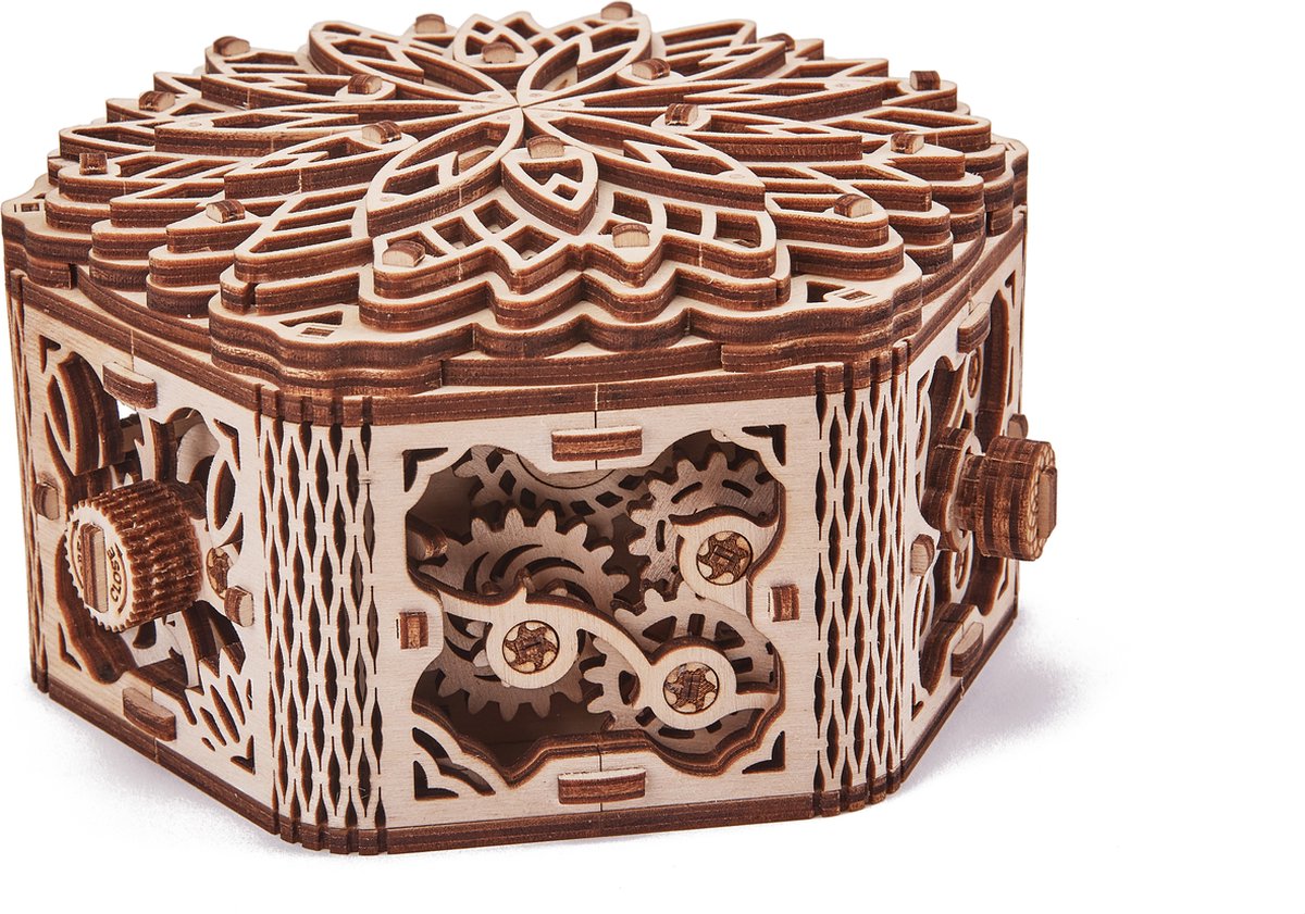 Wood Trick – Modelbouw 3D houten puzzel – Muziekdoos en sieradendoos Mysterieuze bloem - Mystery flower (WDTK045) – 278 stuks - Geen lijm noch verf nodig! — afbeelding 3