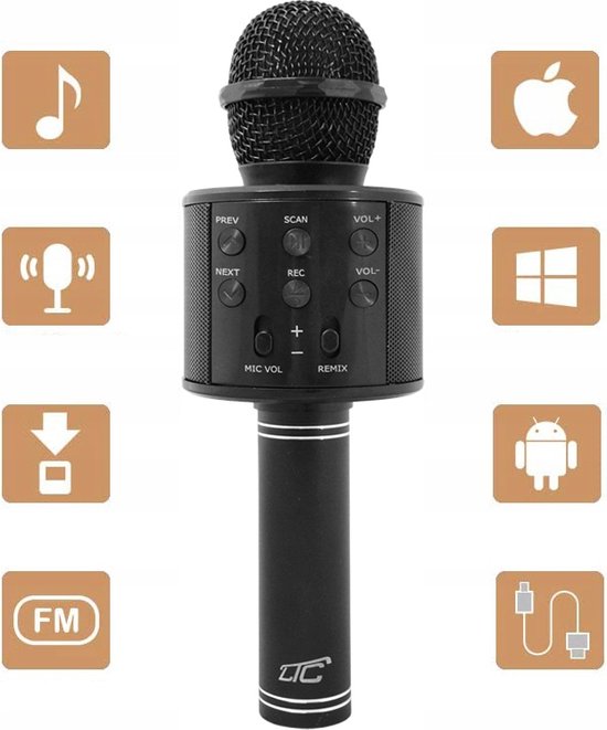 Microphone D'écho Micros Karaoké sans Fil pour Enfants Jouet pour