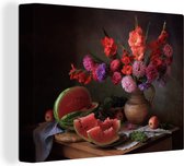 Canvas Schilderij Fruit - Stilleven - Kleuren - 80x60 cm - Wanddecoratie