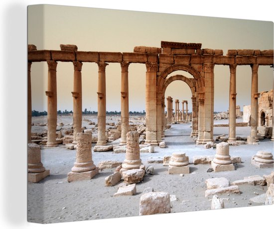 Canvas Schilderijen - Zuilen en bogen in Palmyra in Syrië - Wanddecoratie
