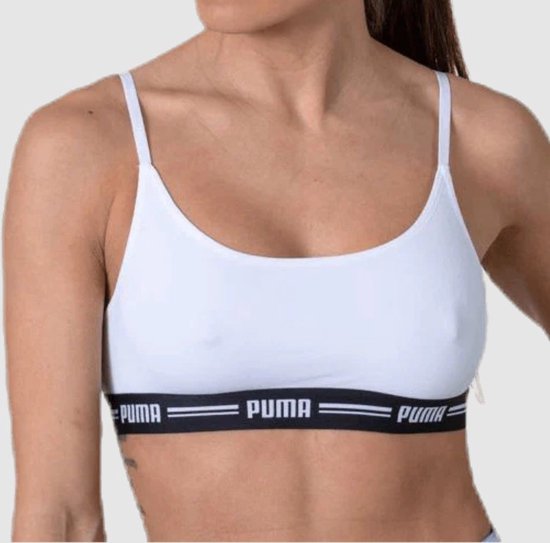 Puma Bralette dames top - Iconic Casual - XS - Wit.