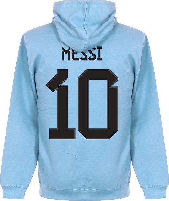 Argentinië Messi 10 Team Hoodie - Lichtblauw - M