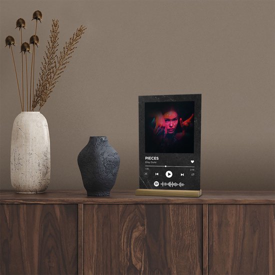 Songr Spotify Plaat PIECES Elley Duhé 20x30 Zwart Dibond