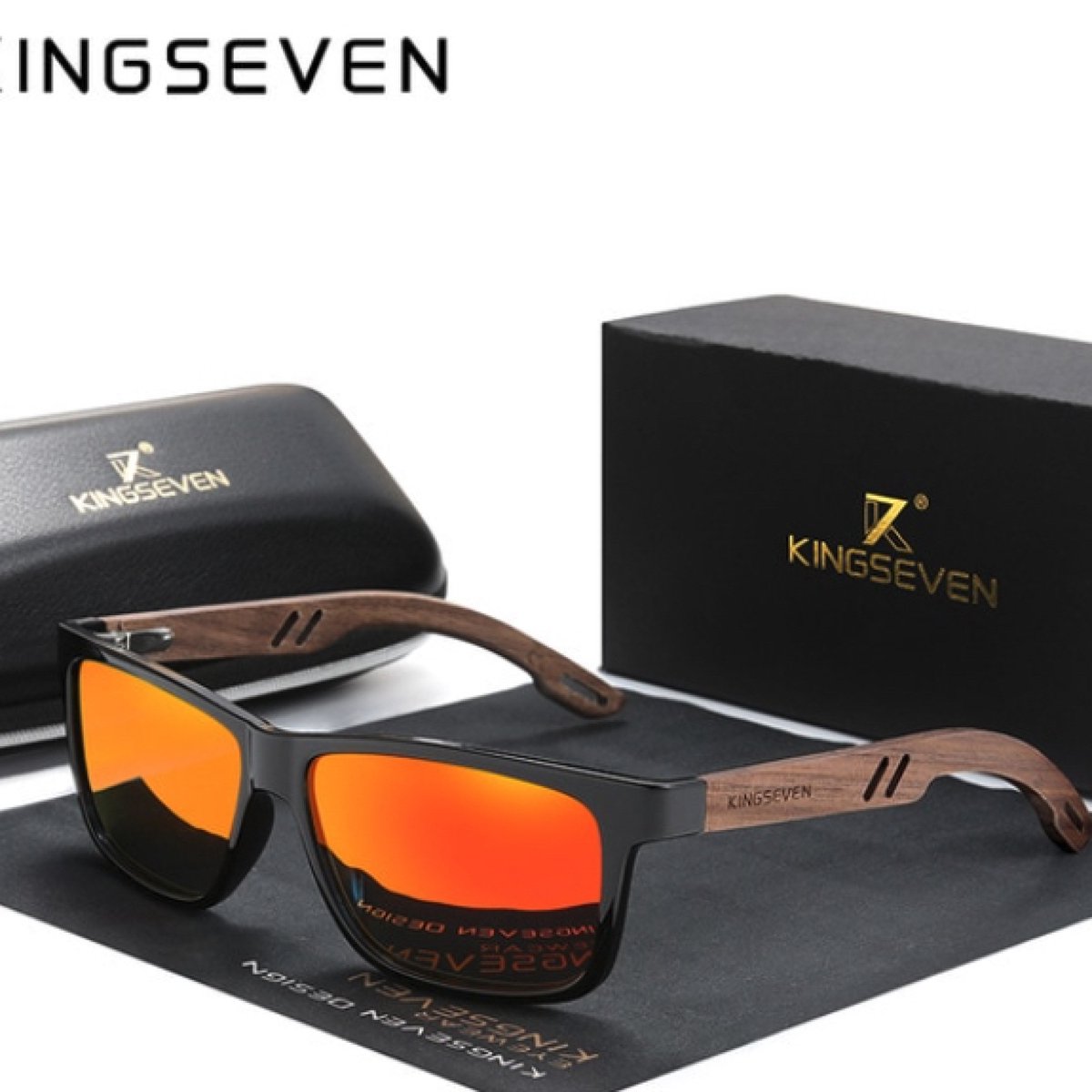 KingSeven Oranje - zonnebril met UV400 en polarisatie filter - Z207