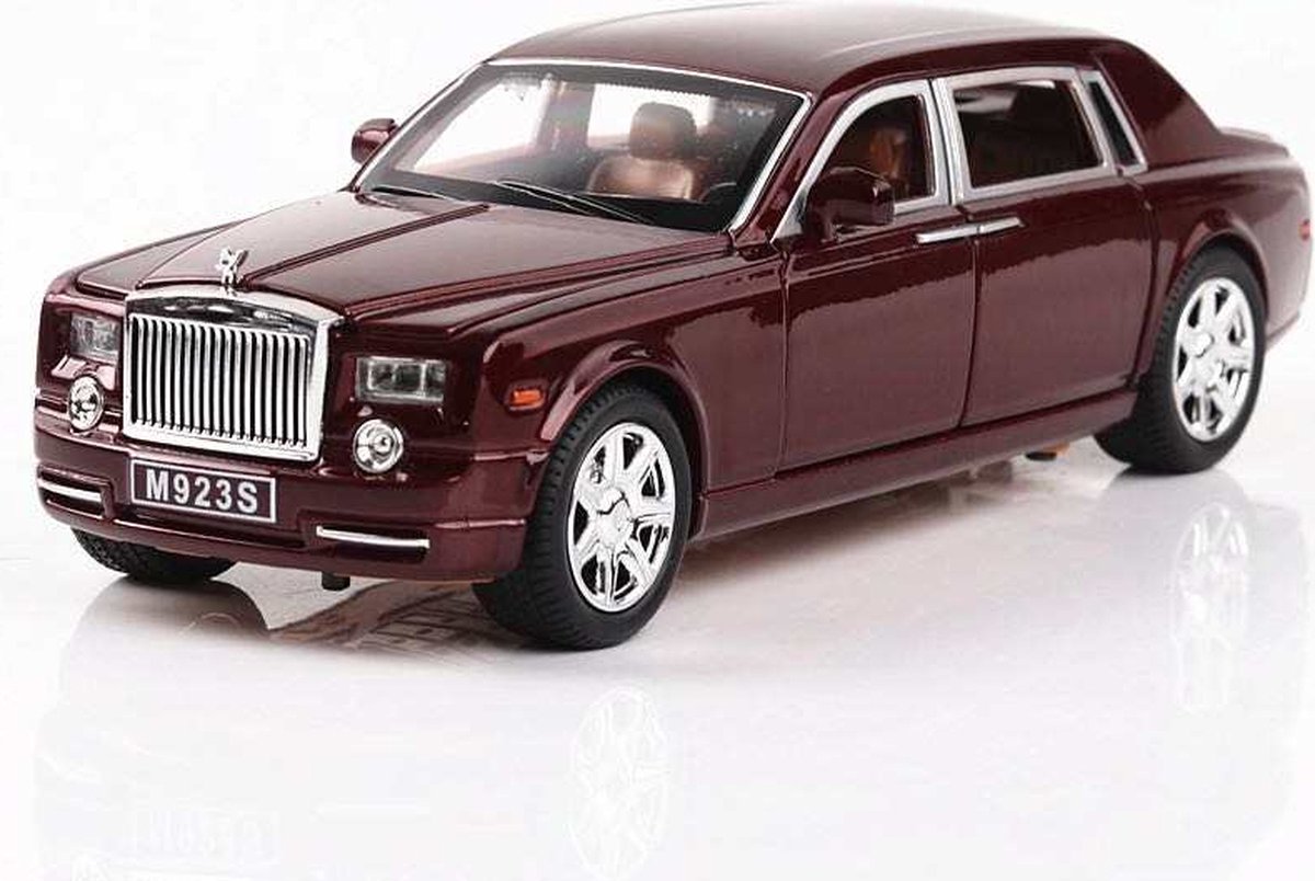 Rolls Royce - Modelauto - Geluid en Licht - Speelgoed Autos - 1:24 - Bordeauxrood