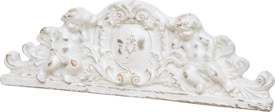 Biscottini Wandspiegel L72xPR4xH180 - Antiek zilveren afwerking badkamerspiegel - woondecoratie
