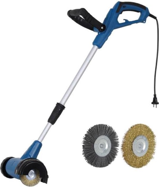 Foto: Csgoods onkruidborstel en voegenkrabber set voor bestrating en tuin effectief tegen mos en onkruid inclusief steel 2 stuks