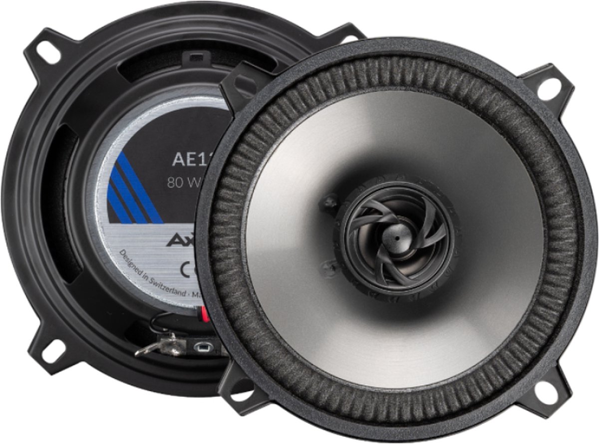 Axton AE130 - Autospeaker - 13cm speakers - 2 weg coaxiale set - 4 Ohm - 80 Watt RMS - goedkope luidsprekers