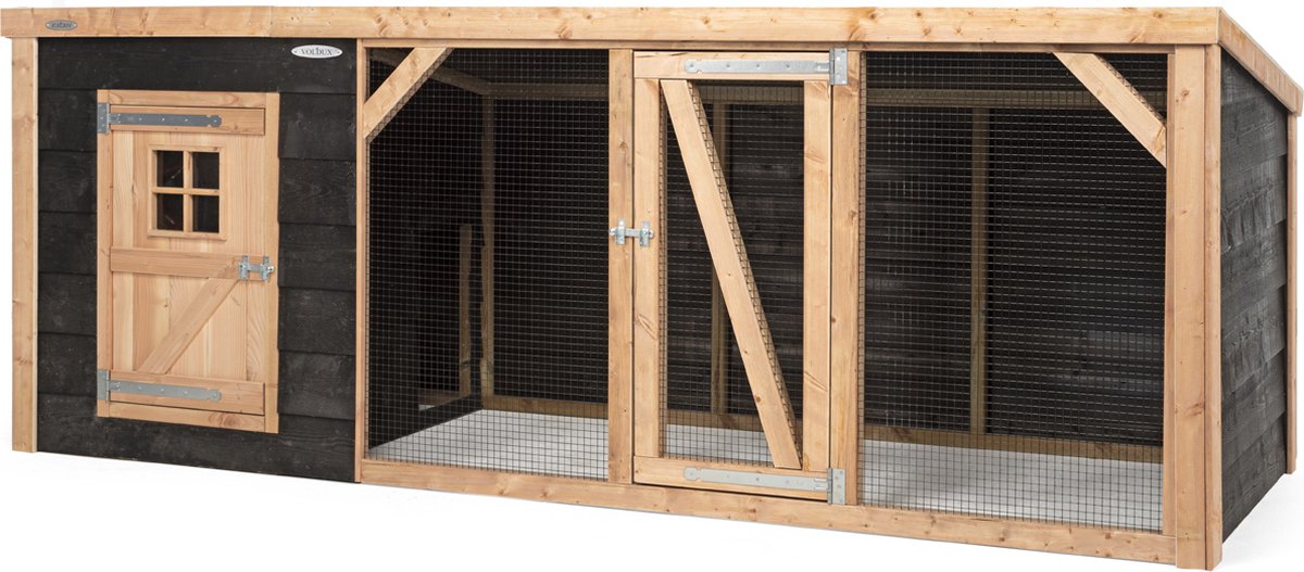 Wood Selections Kippenhok Milan XL - Kippenren - Nachthok Kippen voor buiten - kippenhok met buitenverblijf - Dierenverblijf
