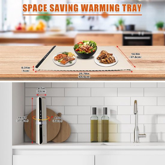 Warmhoudplaat met Waxinelichtje - Aluminium - Voedselverwarmer