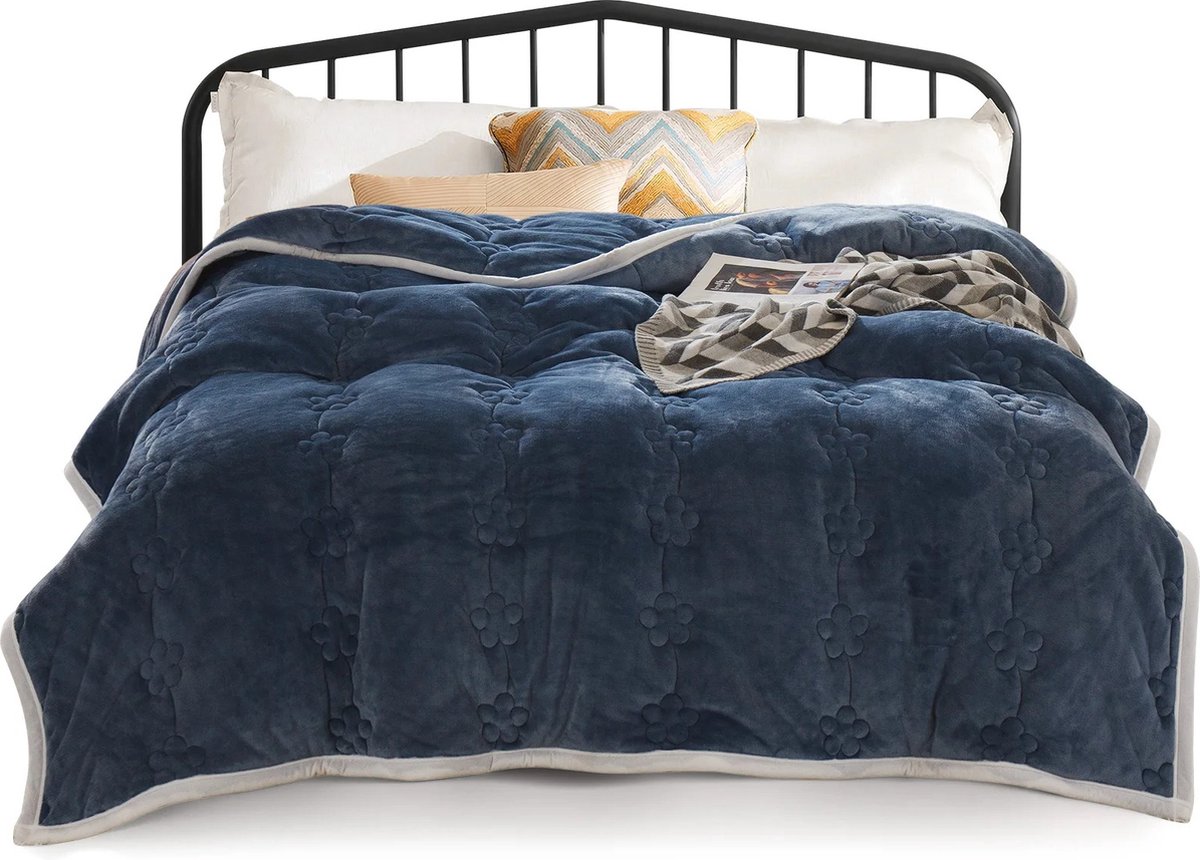 Asaam Extra dikke deken -Bank Fauteuil Bed - Warm 3-laags -Flanellen deken voor de winter- Pluche dekbed - Fuwelen dekbed- 150x200 cm
