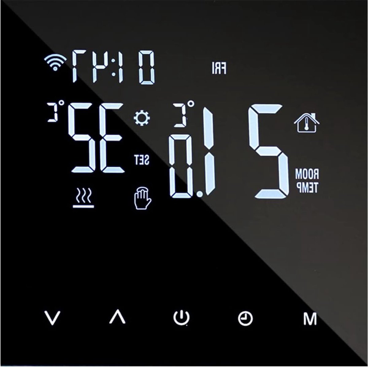 Verwarmingsthermostaat digitale temperatuurregelaar voor waterverwarming en gasboiler - WIFI Smart - touchscreen lcd-display - weekprogrammeerbare - mobiele app-bediening