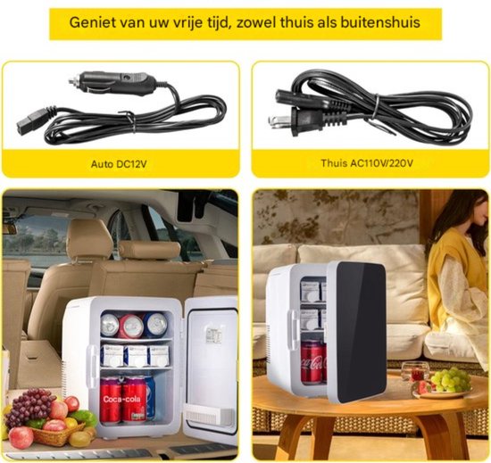 Frigobox Mini Draagbare Auto Koelkast - Wit - 10L - Koelbox - Mini Draagbare Koelkast — afbeelding 4