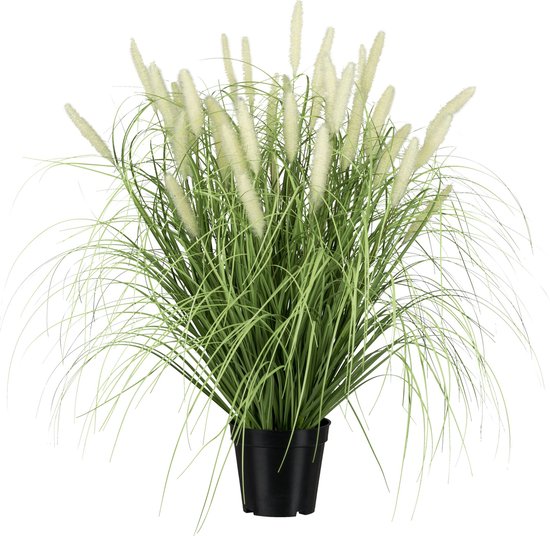 Plante de gazon artificiel Pennisetum - 65 cm - Plantes artificielles pour l’intérieur - Fausse plante de gazon - Plante de gazon artificiel