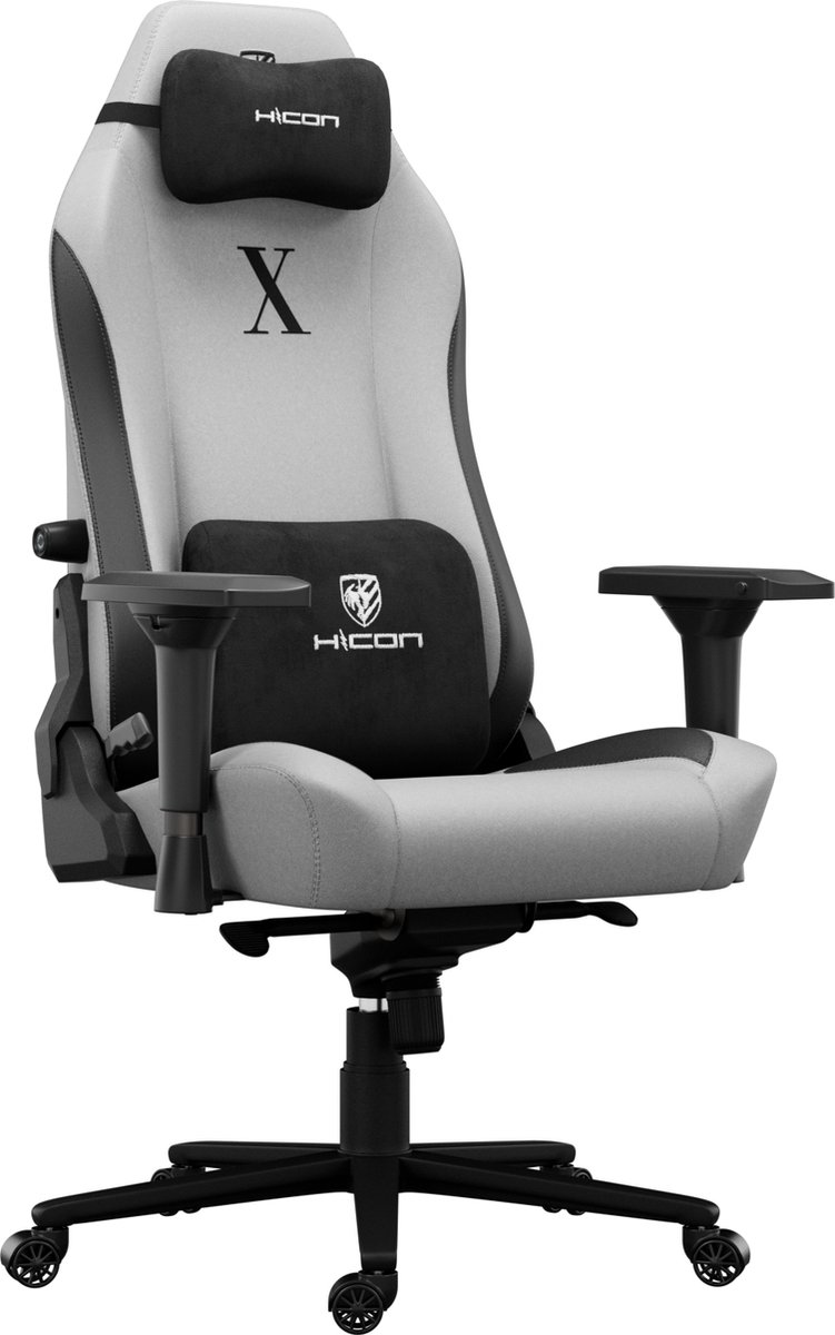 HICON Bureaustoel - Draaistoel - Ergonomische Bureaustoel - Lumbar Support - HICON Apex Fury - Grijs Grijs Fury