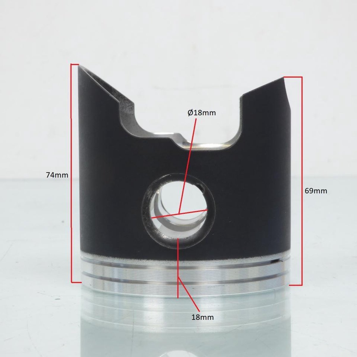 Piston moteur Wossner Ø71.93mm pour moto KTM 300 EXC 1996 à 2003 8017DA Neuf
