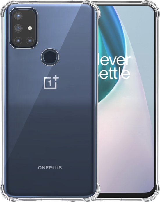 Coque transparente pour OnePlus Nord N10 - Coque antichoc en Siliconen TPU avec bord pare-chocs - Smartphonica compatible avec OnePlus Nord N10 5G