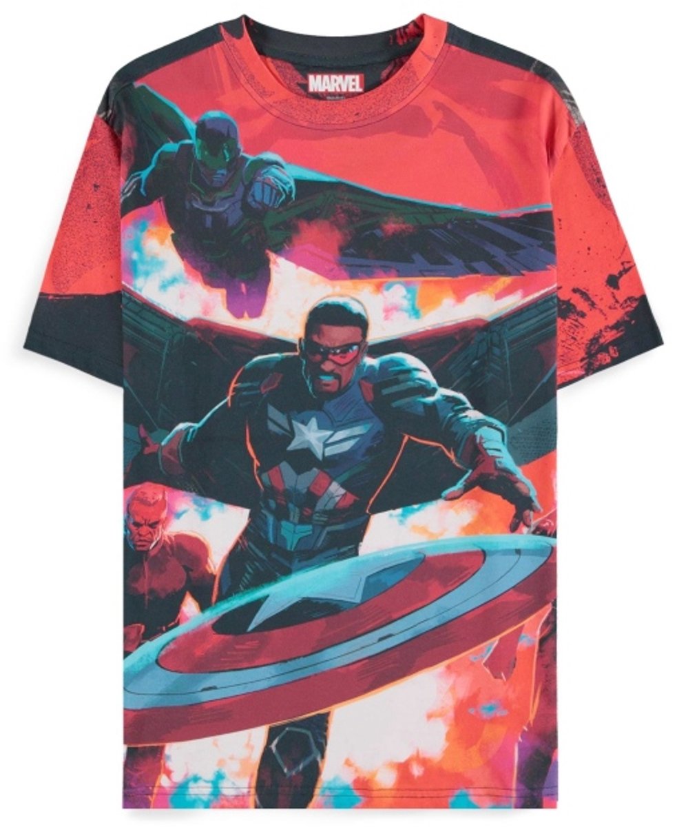 Marvel Captain America - Character All Over Print Heren T-shirt - 2XL - Multicolours
