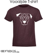 T-shirt Be Friends - Chien - Homme - Bordeaux - Taille S