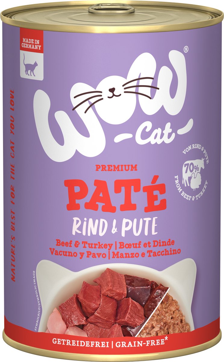 Wow WOW CAT - ADULT Dose 6x400g | Rind & Pute