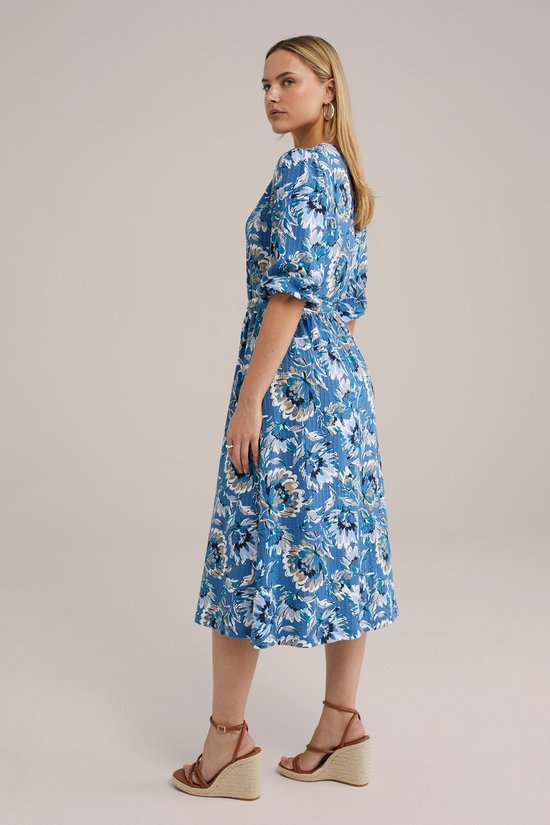 WE Fashion Dames jersey jurk met structuur