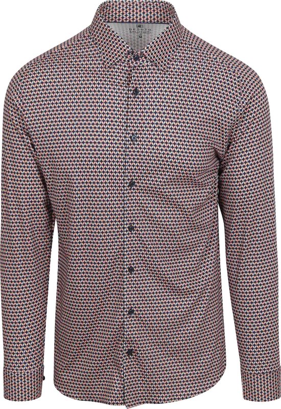 Desoto Overhemd Print Multicolour - Maat XL - Heren - Overhemden Casual