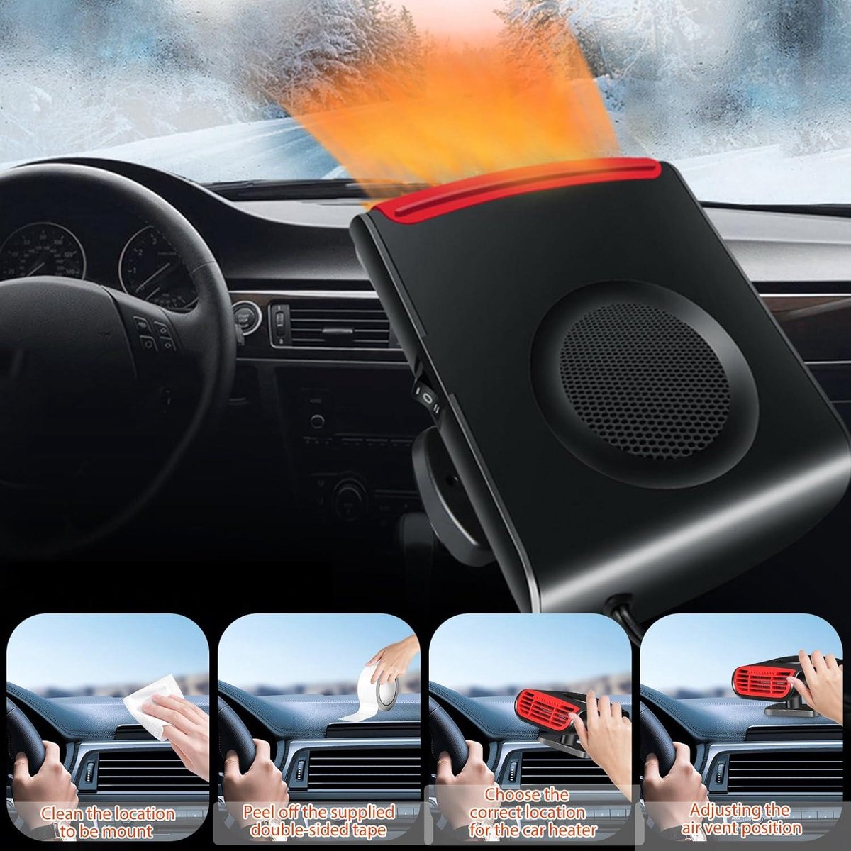 Sxhlseller Draadloze Draagbare Verwarming voor Accu, 360° Draaibare