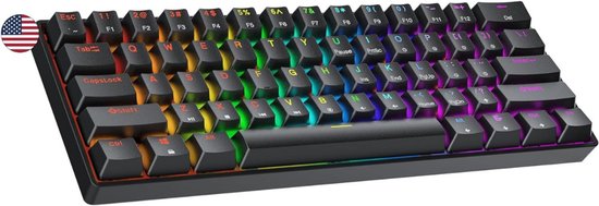 Gaming Keyboard Met Verlichting - Mechanisch Gaming Toetsenbord - Multimedia Toetsen - Qwertz/Qwerty - RGB Verlichting - Led Verlichting - Ergonomische Toetsenbord