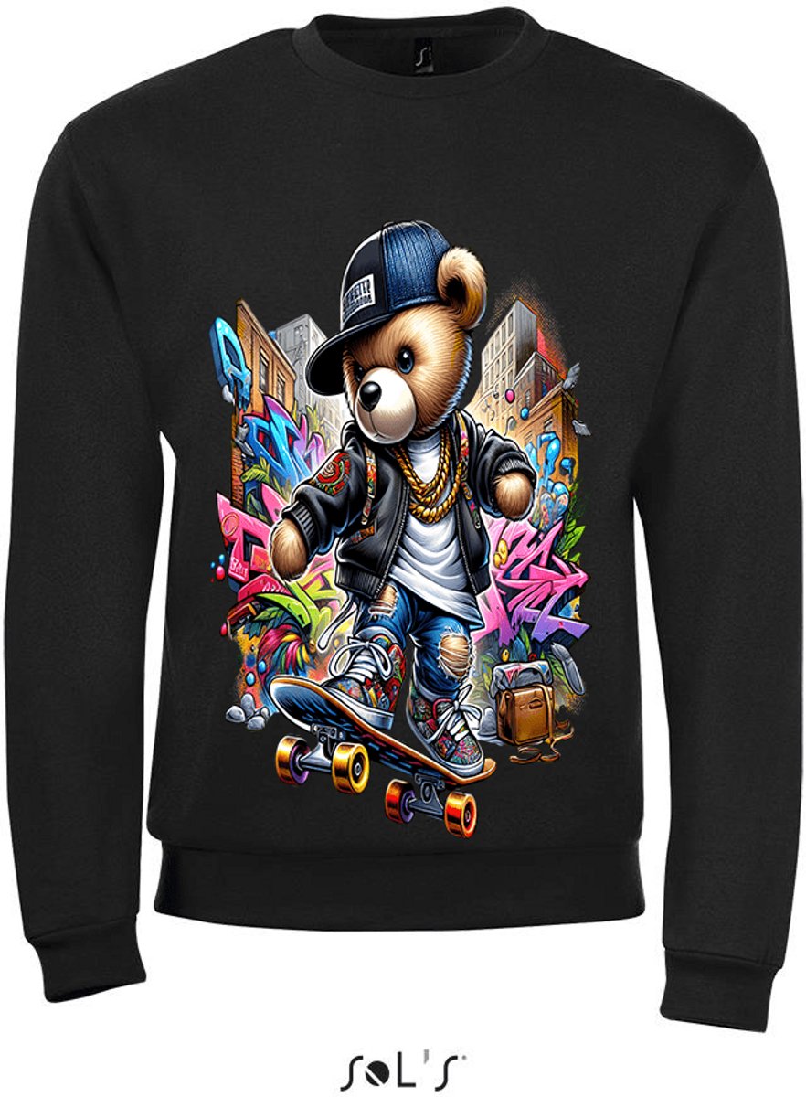 Sweatshirt 2-191 Teddy Bear Music - M, Wit