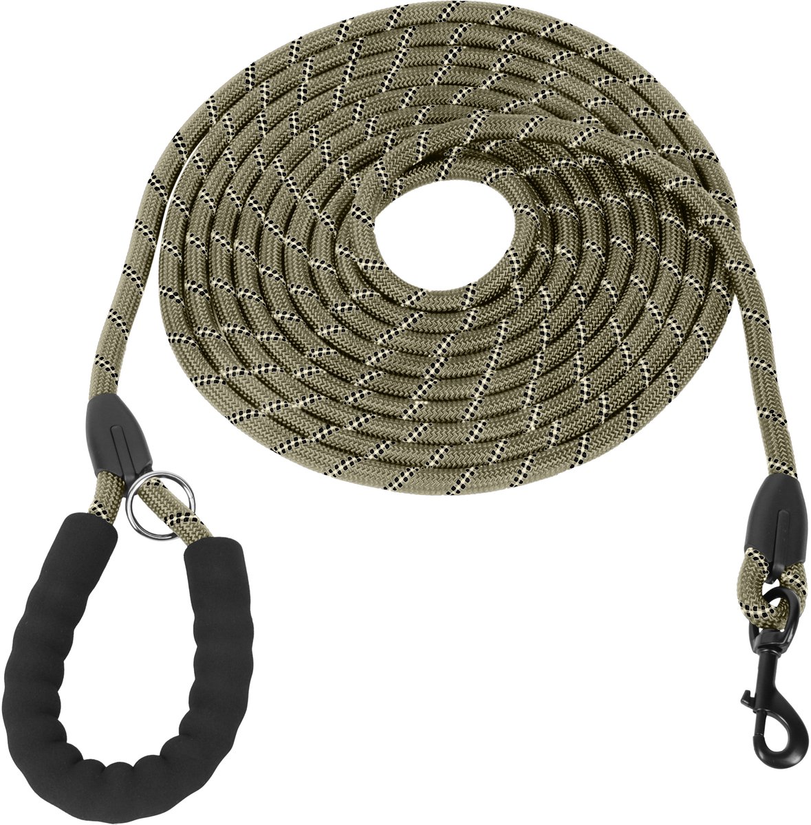 KCMultisupplies Hondenriem 5 Meter - Reflecterende Hondenlijn - Met Gevoerd Handvat - Geschikt voor Grote en Kleine Honden - Nylon Looplijn