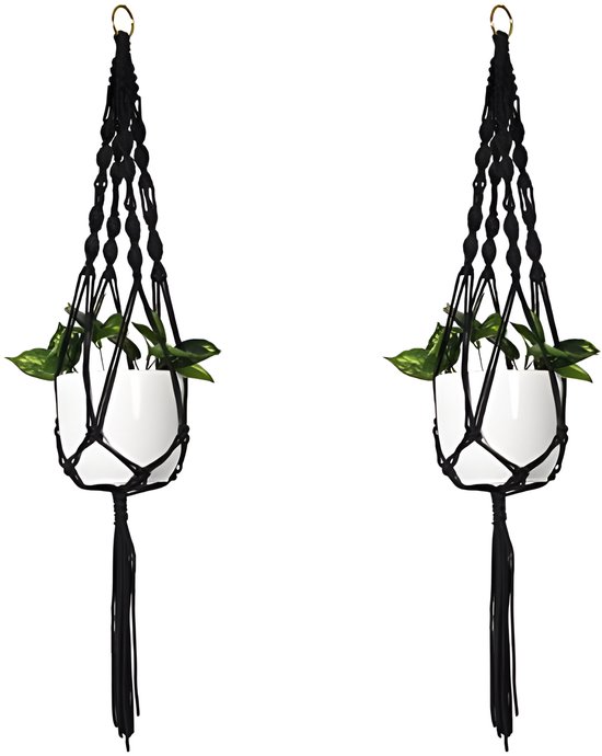 Handgeweven macramé plantenhanger voor binnen, han