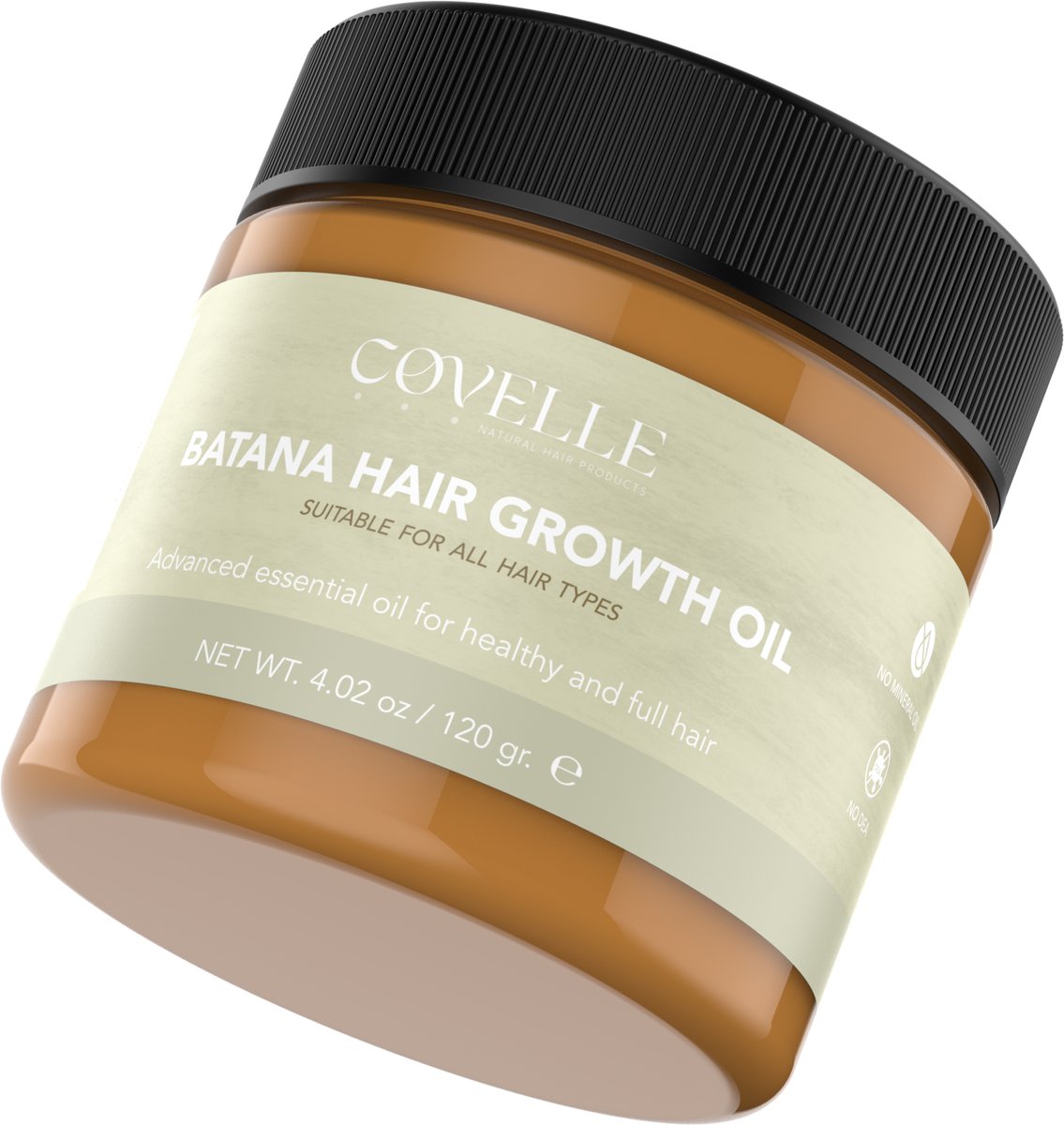 Covelle - Batana oil - 120G - Haarmasker - Haarserum - Haaruitval - Wenkbrauw - Wimperserum - Olie - Hoofdhuid - Wonderolie - Batana olie - Baardgroei - Haargroei - haarmasker beschadigd haar - Anti Roos