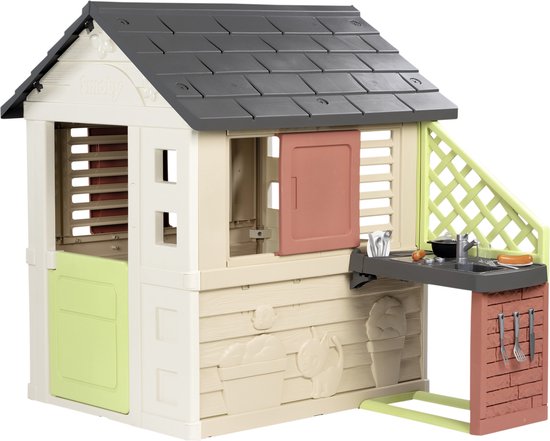Smoby - Smoby Life - Nature Playhouse met keuken - Speelhuis - Accessoires - Vanaf 2 jaar.