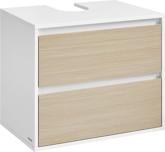 Wastafel Onderkast Sicela – Bamboe Badmeubel met 2 Deuren – 60x28x80 c - Koning Bamboe