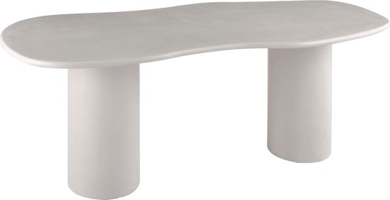 Table à manger nordique Maranola en MDF beige 200 cm