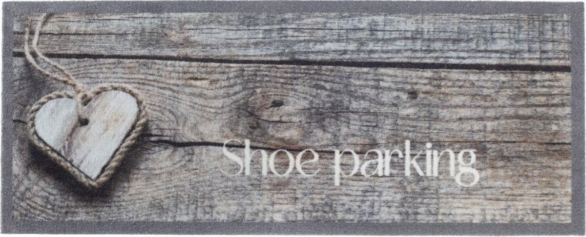 MD Entree - Deurmat - Schoenmat - Boots & Shoes - Heart Wood - 40 x 100 cm