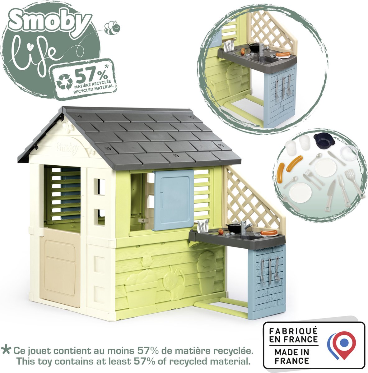 Smoby - Pretty House met zomerkeuken - Speelhuis - Vanaf 2 jaar. — afbeelding 7
