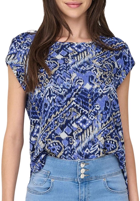 Only Vic S/S AOP Top Dames - Maat S (36)