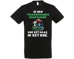 Ik Ben Tweedehands Vegetariër T-shirt - Koe Eet Gras - Ik Eet Koe - Grappig T-shirt - Feestje - Humor - Maat XXL