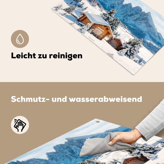 KitchenYeah® Protection plaque induction 90x52 cm - Paysage - Hiver - Neige - Protege plaque de cuisson - Couvre plaque induction - Protecteur d'induction - Cuisine