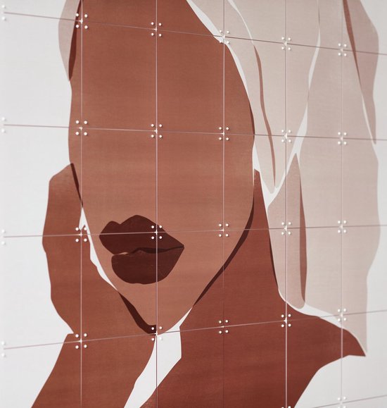 IXXI Sunday Mood, Sacrée Frangine - 100 x 140 cm - Support d'accrochage gratuit - Grande décoration murale et posters - Minimaliste, Abstrait, Graphisme