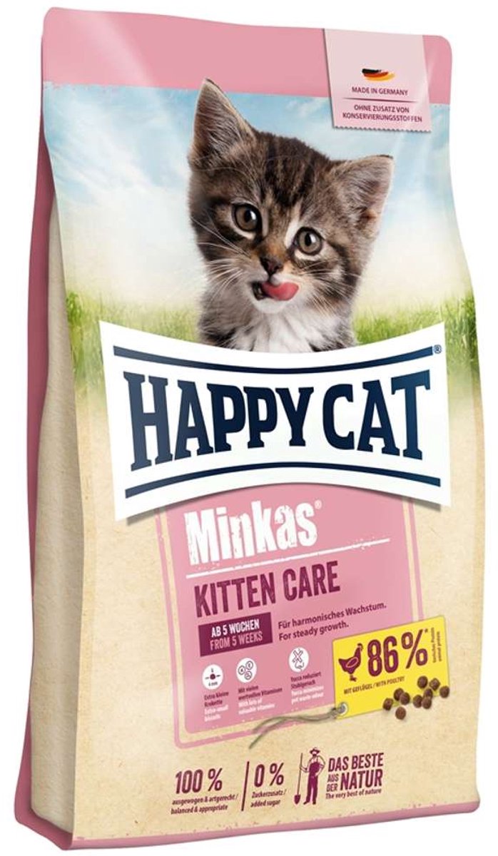 Happy Cat Happy Cat Minkas Kitten Care Gevogelte - 10 kg