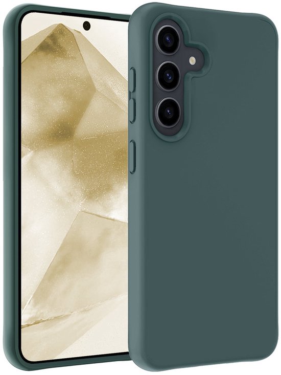 Hoesje Geschikt voor Samsung A56 Hoesje Siliconen Case - Hoes Geschikt voor Samsung Galaxy A56 Hoes Siliconen - Donkergroen