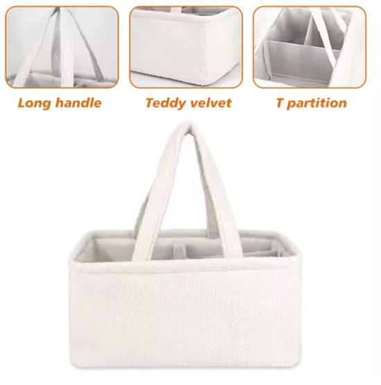 Teddy Luiertas baby - Beige - verzorgingstas - organizer luiers - uitneembare schotjes - Kraamcadeau - mommy bag - baby organizer - Teddy tas - commode van Nouviture — afbeelding 4