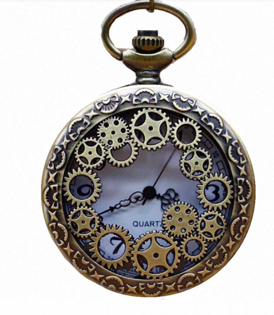 Ketting Horloge Brons Radar - Charme Bijoux