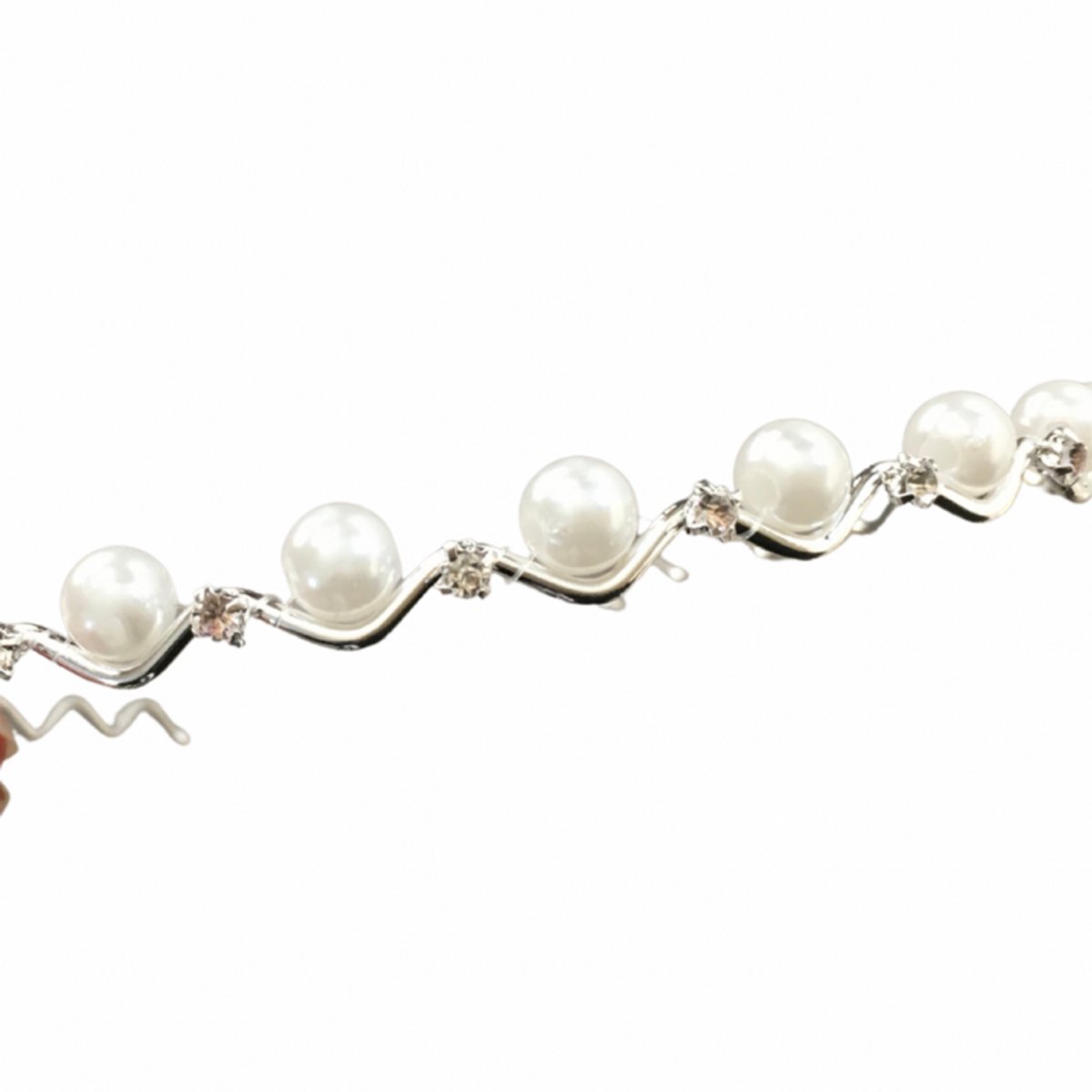 Haarband-Zig zag synthetische parel strass diadeem-kinderen - Charme Bijoux