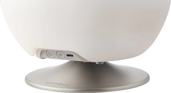 Kooduu Atmos - Wijnkoeler - Bluetooth Speaker - LED Lamp - Zilverkleurig - 35 cm - Dimbaar - Tafellamp - Oplaadbaar - Party Speaker - Speakerlamp van Merkloos — afbeelding 4