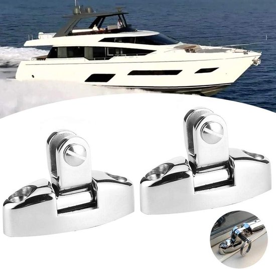 Bimini-Top Scharniere & Endkappen Aus Edelstahl 316 - Für 25,4 Mm Rohr (2 Paar Set)