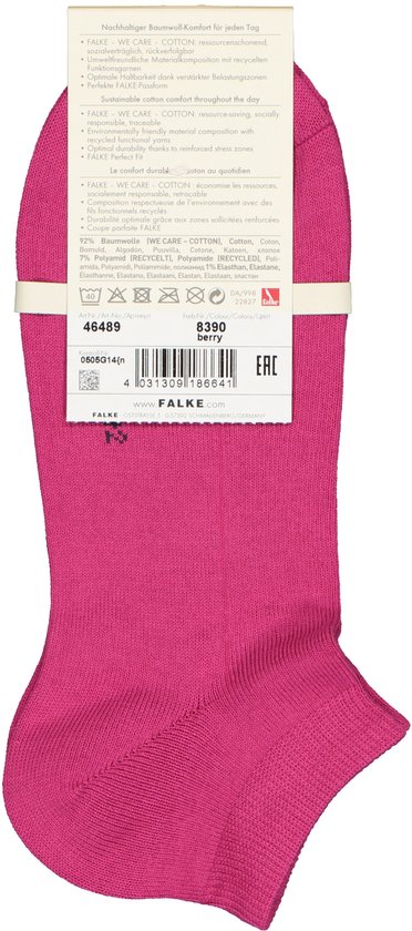 FALKE Family socquettes pour femmes - coton - rose fuchsia (baie) - Taille: 35-38